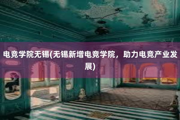 电竞学院无锡(无锡新增电竞学院，助力电竞产业发展)