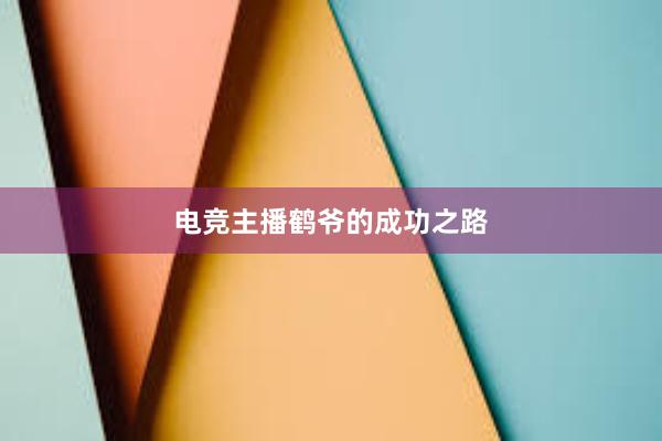 电竞主播鹤爷的成功之路